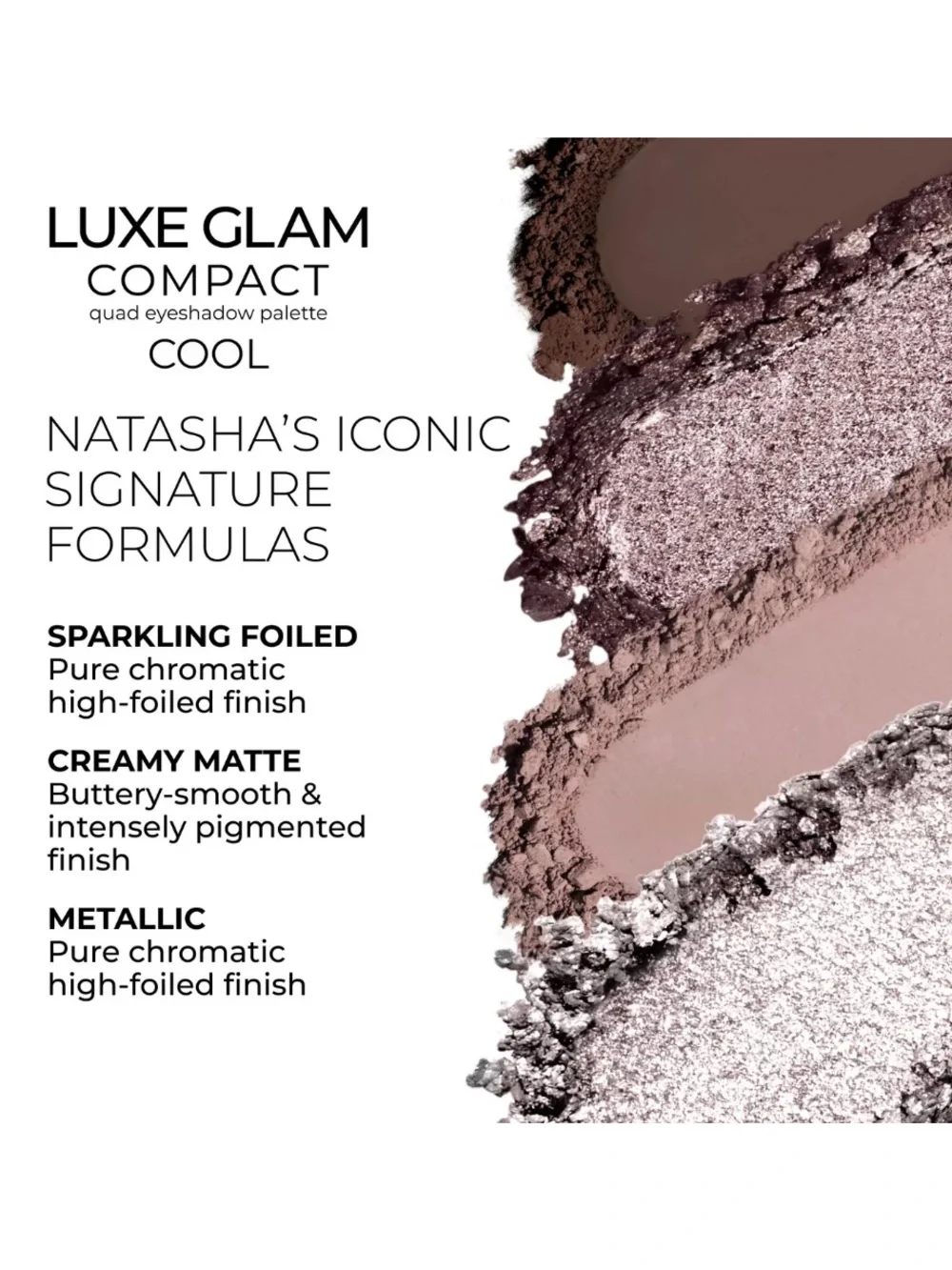 Natasha Denona Luxe Glam Compact Quad Eyeshadow Palette - Cool